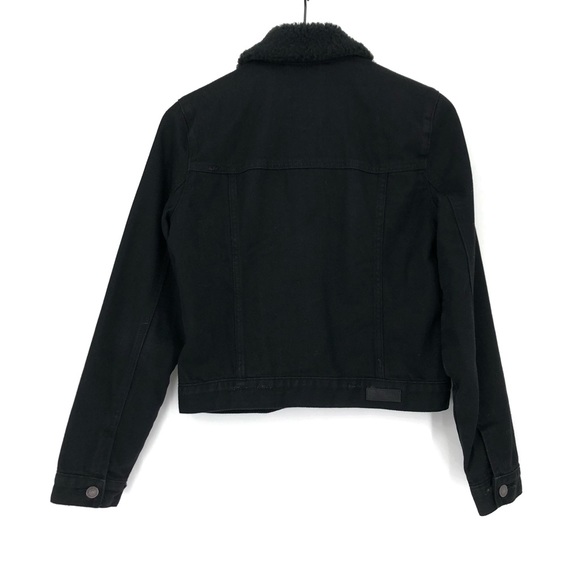 ABERCROMBIE & FITCH Flannel Lined Jean Jacket Black XS - Picture 7 of 8